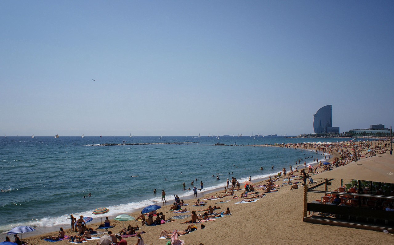 La playa de la Barceloneta